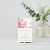 Tropische Bougainvillea Luier Raffle Baby shower Informatiekaartje (Staand voorkant)