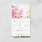 Tropische Bougainvillea Luier Raffle Baby shower Informatiekaartje (Voorkant)