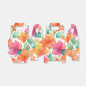 Tropische bougainvillea patroon bedankdoosjes (Uitgevouwen)