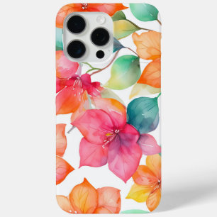 Tropische bougainvillea patroon iPhone 15 pro max hoesje