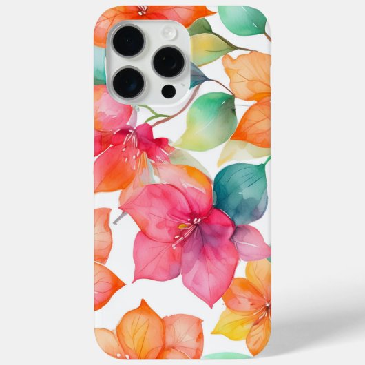 Tropische bougainvillea patroon Case-Mate iPhone case (Achterkant)