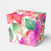 Tropische bougainvillea patroon gunstboxen bedankdoosjes (Achterkant)