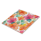 Tropische bougainvillea patroon naadloos tegeltje (Zijkant)