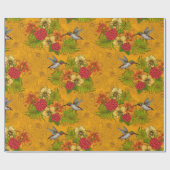 Tropische bouquet en kolibrie 2 cadeaupapier (Vlak)