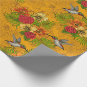 Tropische bouquet en kolibrie 2 cadeaupapier (Hoek)