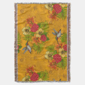 Tropische bouquet en kolibrie 2 deken (Voorkant Verticaal)