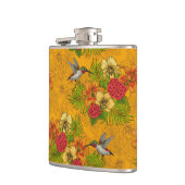 Tropische bouquet en kolibrie 2 heupfles (Links)