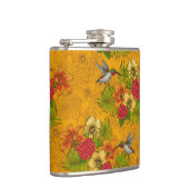 Tropische bouquet en kolibrie 2 heupfles (Rechts)