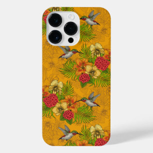 Tropische bouquet en kolibrie 2 iPhone 14 pro max hoesje