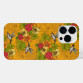 Tropische bouquet en kolibrie 2 iPhone hoesje (Achterkant horizontaal)