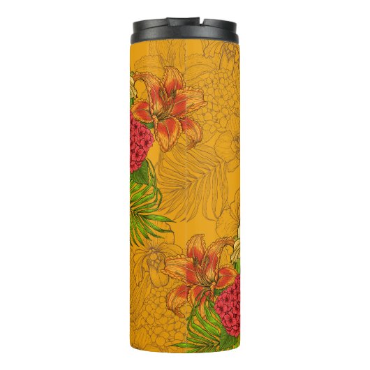 Tropische bouquet en kolibrie 2 thermosbeker (Achterkant)