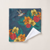 Tropische bouquet en kolibrie bad handdoek (Wasdoekje)
