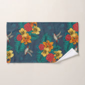 Tropische bouquet en kolibrie bad handdoek (Handdoek)