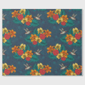 Tropische bouquet en kolibrie cadeaupapier (Vlak)