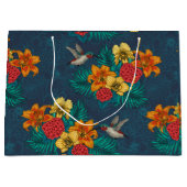 Tropische bouquet en kolibrie groot cadeauzakje (Voorkant)