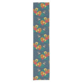 Tropische bouquet en kolibrie korte tafelloper (Voorkant)