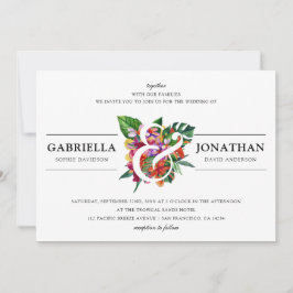 Tropische Bouquet & Moderne Typografie | Weddensch Kaart