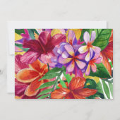 Tropische Bouquet & Moderne Typografie | Weddensch Kaart (Achterkant)