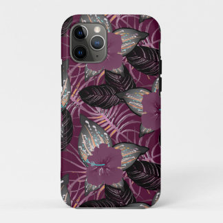 Tropische Bourgogne Hibiscus Floral Case-Mate iPhone Case