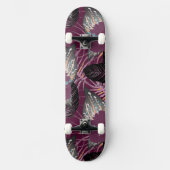Tropische Bourgogne Hibiscus Floral Persoonlijk Skateboard (Voorkant)
