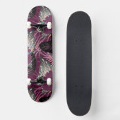 Tropische Bourgogne Hibiscus Floral Persoonlijk Skateboard (Voorkant)