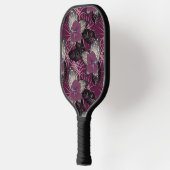 Tropische Bourgogne Hibiscus Floral Pickleball Paddle (Links)