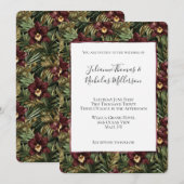 Tropische Bourgondische rode orchidee bloemenbruil Kaart (Voorkant / Achterkant)