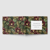 Tropische Bourgondische rode orchideeën bloemenbru Gastenboek (Volledig)