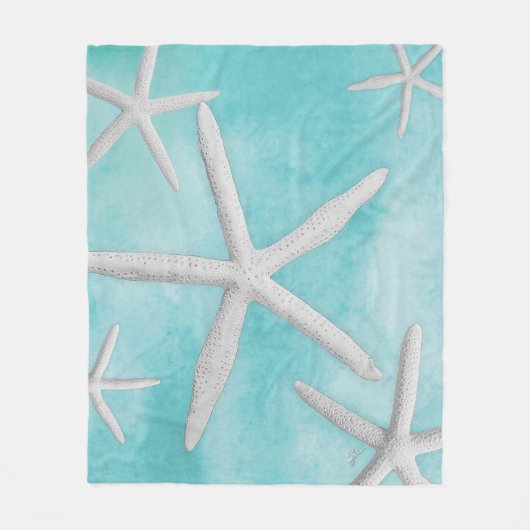 Tropische braadkreeft Zee Turquoise Waterverf Fleece Deken (Voorkant)