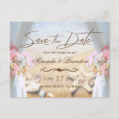 Tropische brauwbruinvissen sparen de datum aankondigingskaart (Voorkant)