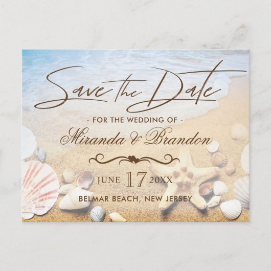 Tropische brauwbruinvissen sparen de datum aankondigingskaart (Voorkant)