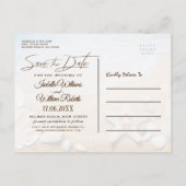 Tropische brauwbruinvissen sparen de datum aankondigingskaart (Achterkant)