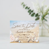 Tropische brauwbruinvissen sparen de datum aankondigingskaart (Staand voorkant)