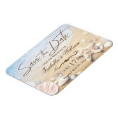 Tropische brauwbruinvissen sparen de datum magneet (Linkerzijde)