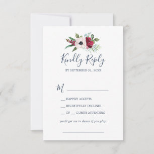 Tropische Breeze Song Request RSVP Card Kaartje