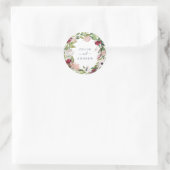 Tropische Breeze Wreath Wedding Envelope-zegels Ronde Sticker (Tas)