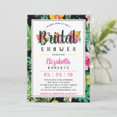 Tropische Bridal Shower Invitation Luau Kaart (Staand voorkant)