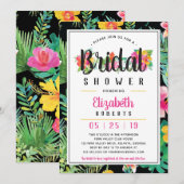 Tropische Bridal Shower Invitation Luau Kaart (Voorkant / Achterkant)