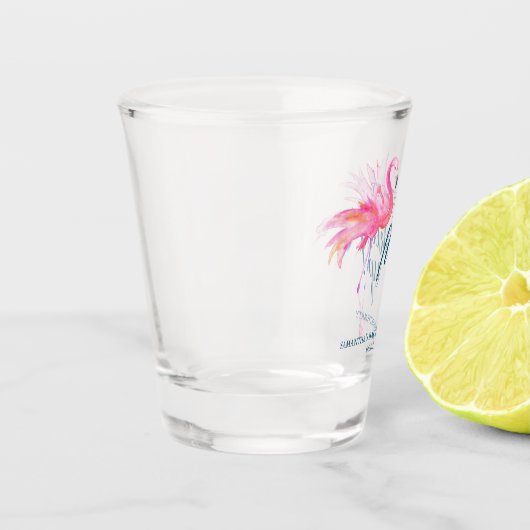 Tropische bridale Partij Gift Shot Glas (Links)