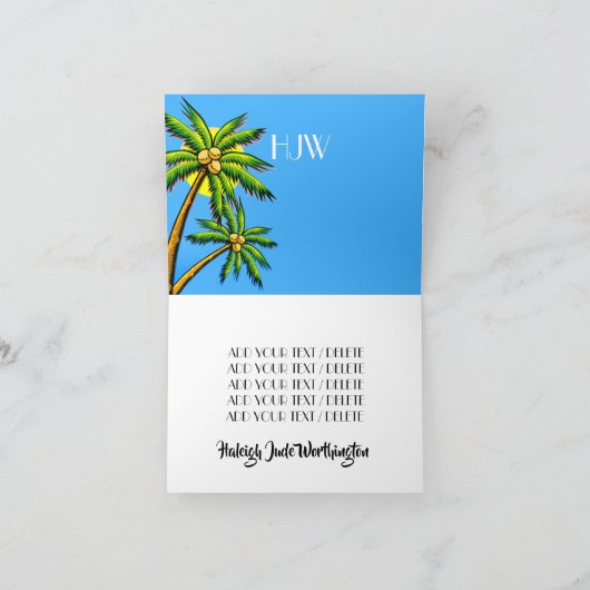 Tropische briefkaart (Binnen)