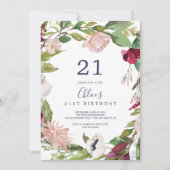 Tropische bries 21e verjaardag kaart (Voorkant)