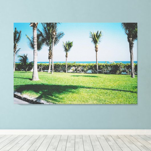 Tropische bries canvas afdruk (Insitu (Houten vloer))