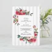 Tropische bries gekleurde trouwuitnodiging kaart (Staand voorkant)