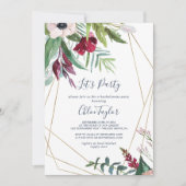 Tropische bries geometrisch laten we feestvieren kaart (Voorkant)