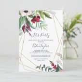 Tropische bries geometrisch laten we feestvieren kaart (Staand voorkant)