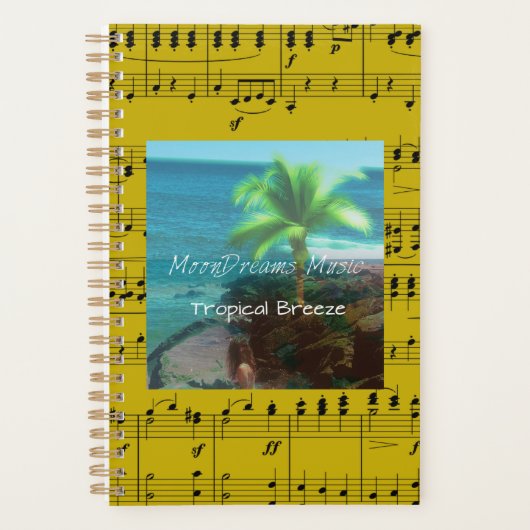 Tropische bries/Gold-bladmuziek Planner (Voorkant)