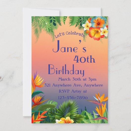 Tropische bries kaart (Voorkant)