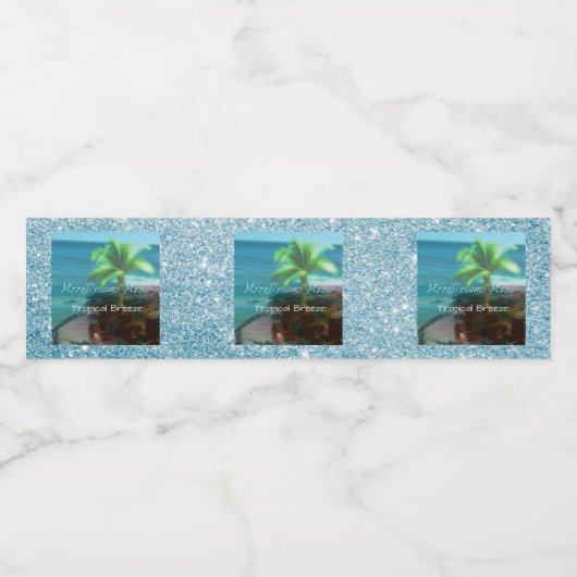 Tropische bries waterfles etiket (Enkel label)