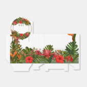 Tropische bries weelderig bloemig Roos gouden brui Bedankdoosjes (Uitgevouwen)