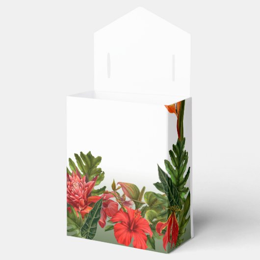 Tropische bries weelderig bloemig Roos gouden brui Bedankdoosjes (Geopend)